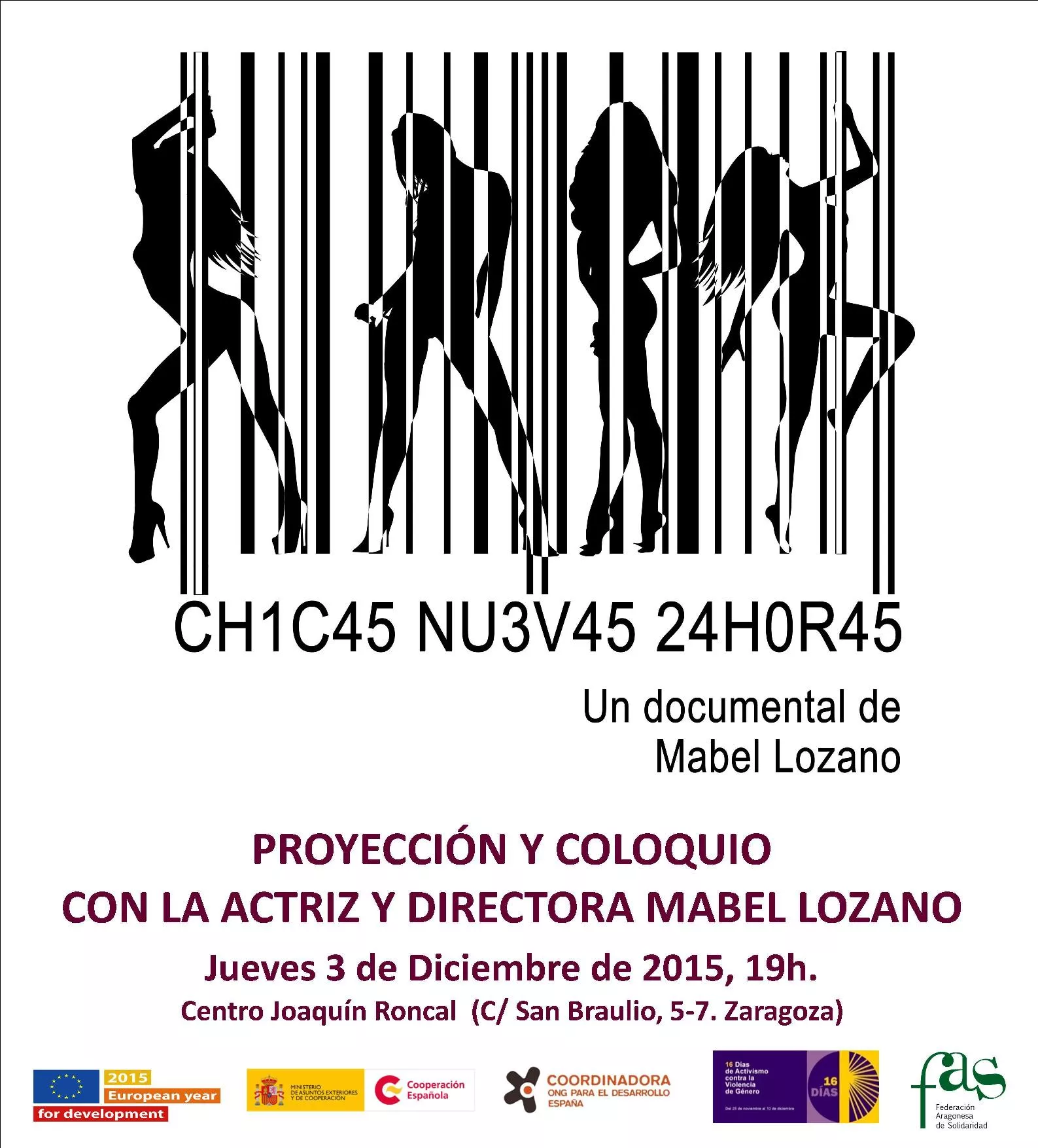 Proyección del documental “Chicas Nuevas 24 horas” y coloquio con su directora, Mabel Lozano