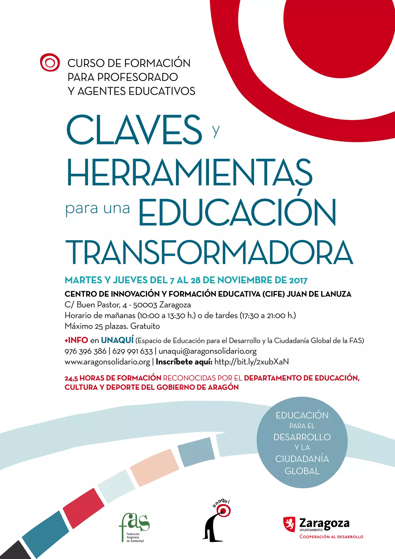 Curso “Claves y herramientas para una educación transformadora: Educación para el Desarrollo y la Ciudadanía Global” (nov ’17)