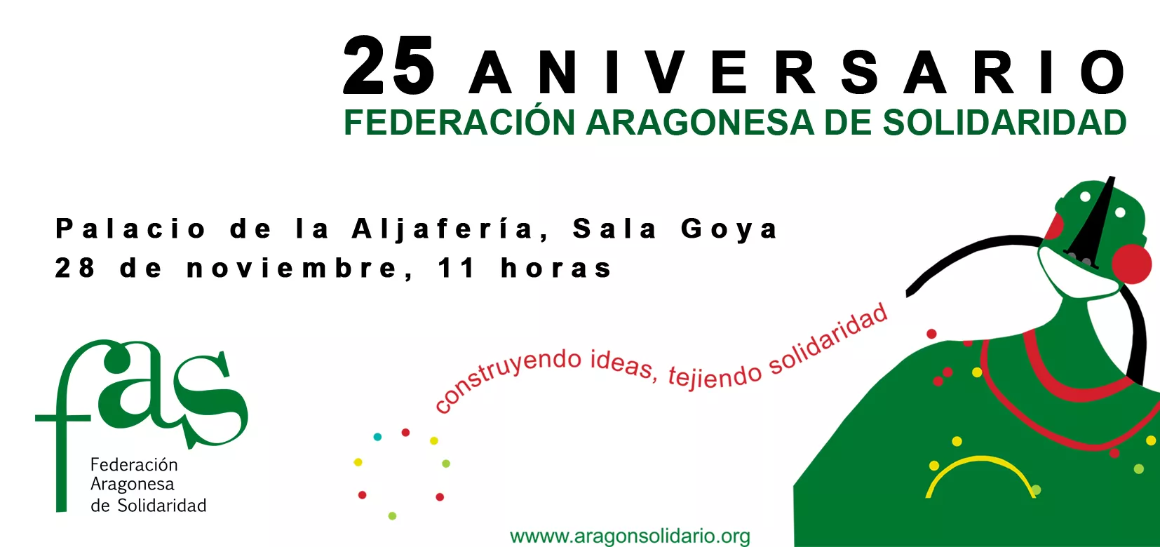 Acto de conmemoración del 25 aniversario Federación Aragonesa de Solidaridad