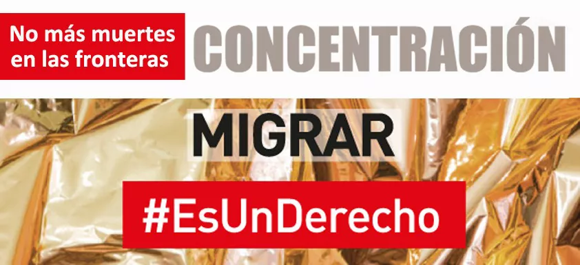 CONCENTRACIÓN por las 256 personas fallecidas en lo que va de año y según la OIM tratando de llegar a costas españolas.