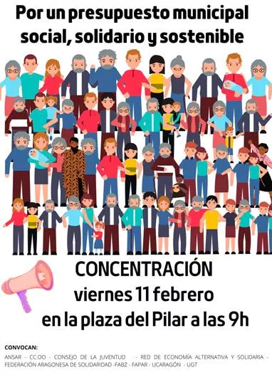 Por un presupuesto municipal social, solidario y sostenible del Ayuntamiento de Zaragoza